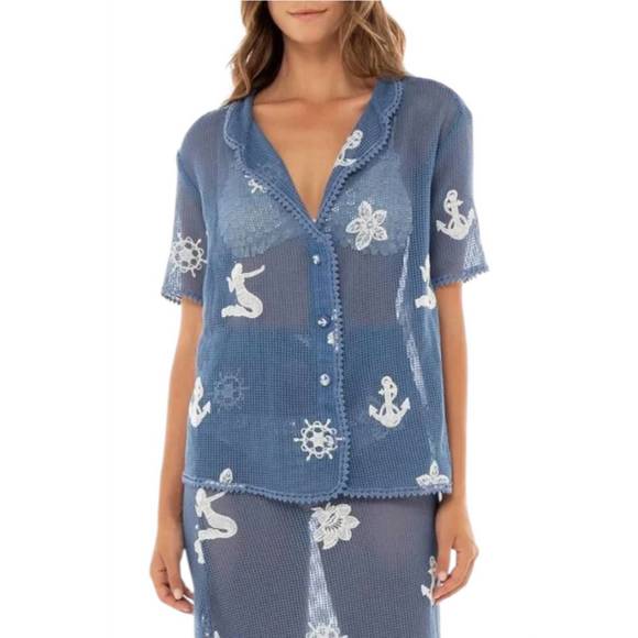 NEW AGUA BENDITA axel shirt in kai - Picture 1 of 4